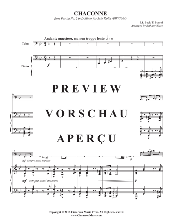 Product gallery: Page 3 of 21 Chaconne , , (tuba + piano)