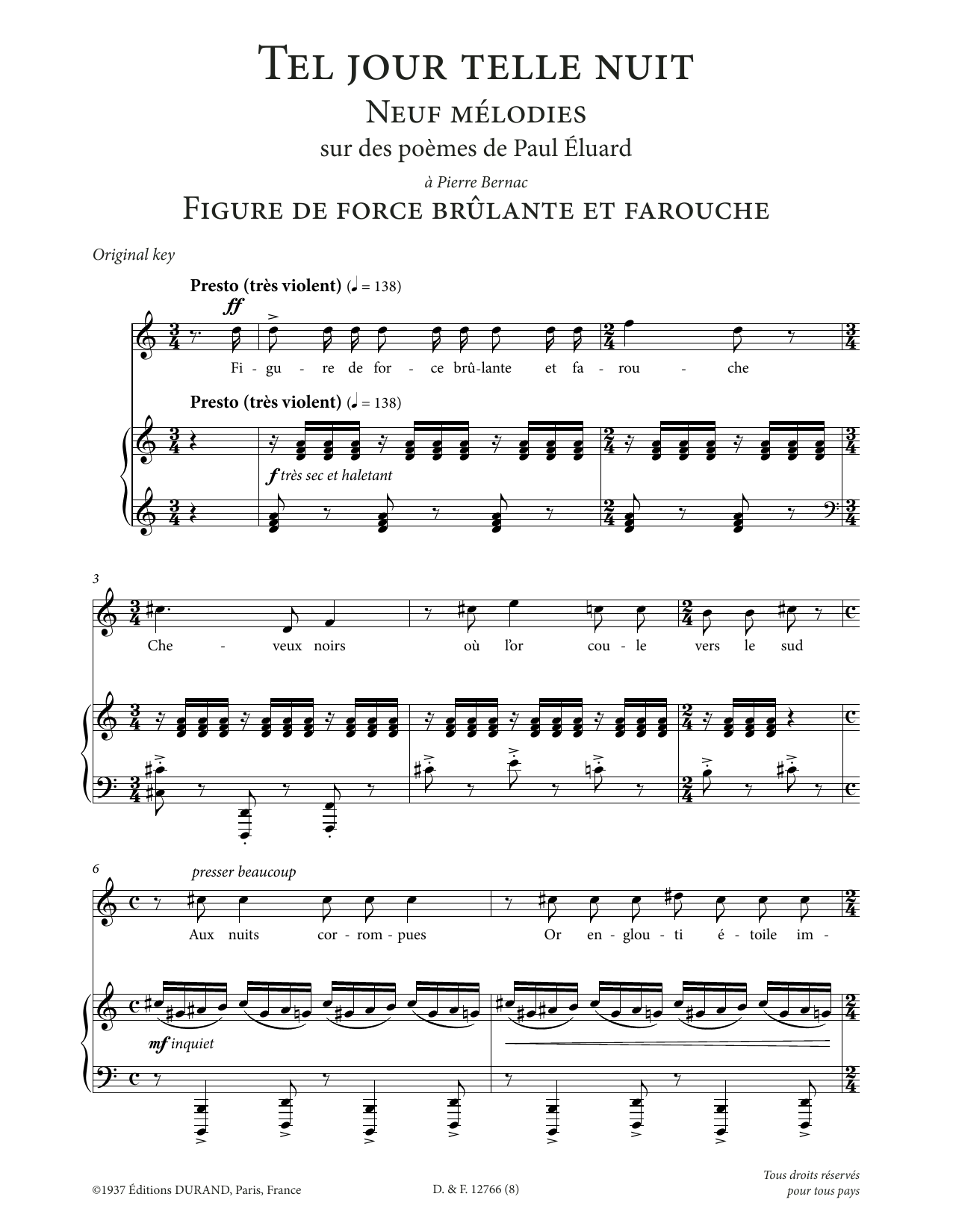 Produktbild zu: Figure de force brulante et farouche (High Voice)