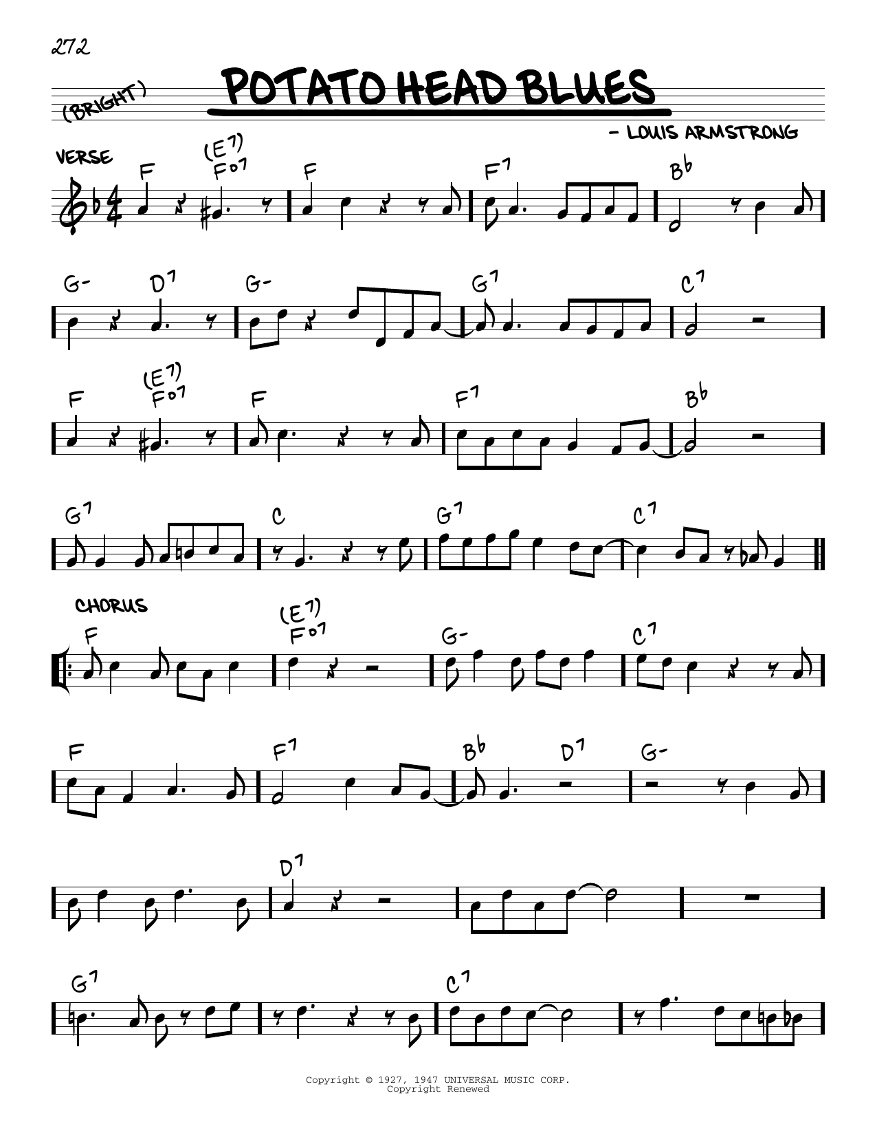 Produktbild zu: Potato Head Blues (arr. Robert Rawlins)