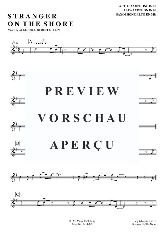 Product gallery: Page 2 of 3 Stranger On The Shore , Bilk, Acker, Alto Saxophone