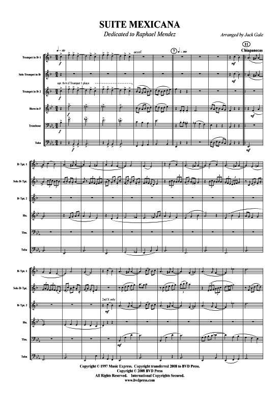 Produktbild zu: Suite Mexicana Rafael Mendez gewidmet (arr. Gale)