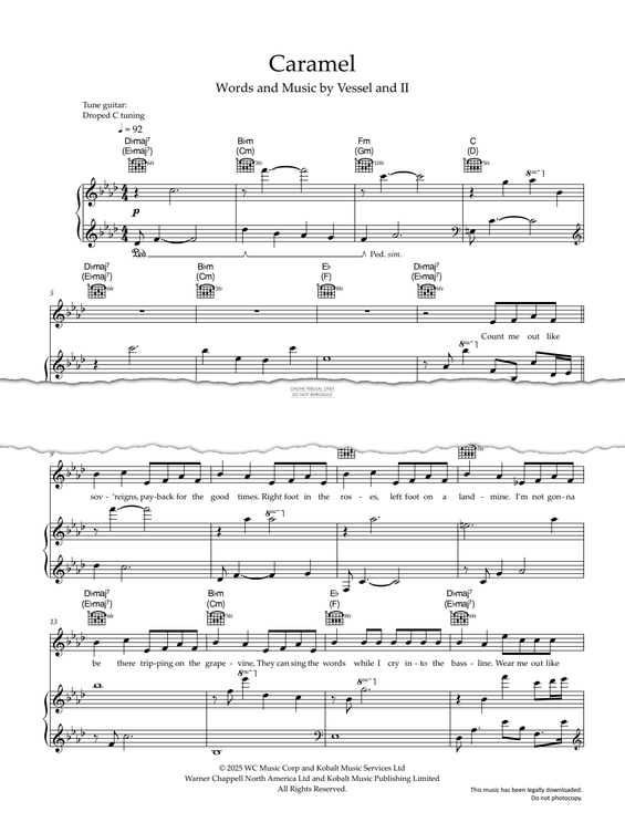 Produktgalerie: Seite 1 von 1 Caramel, Sleep Token, Gesang, Gitarre, Klavier