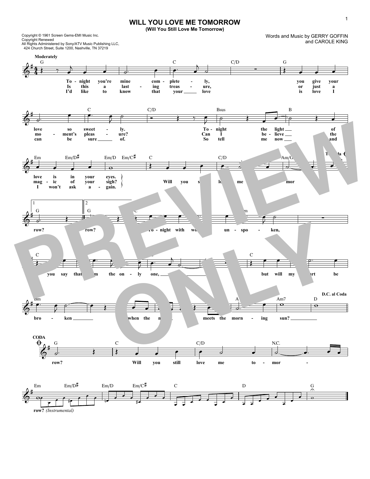 Produktgalerie: Seite 1 von 1 Will You Love Me Tomorrow (Will You Still Love Me Tomorrow), The Shirelles
