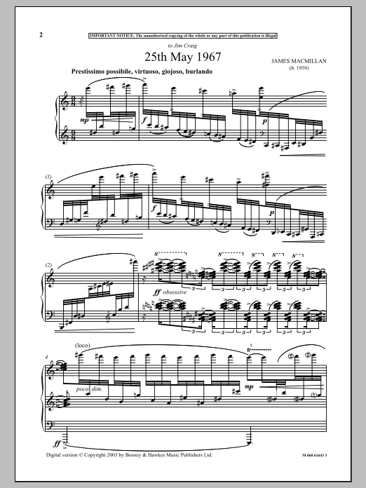 Product gallery: Page 1 of 1 25th May 1967, James MacMillan