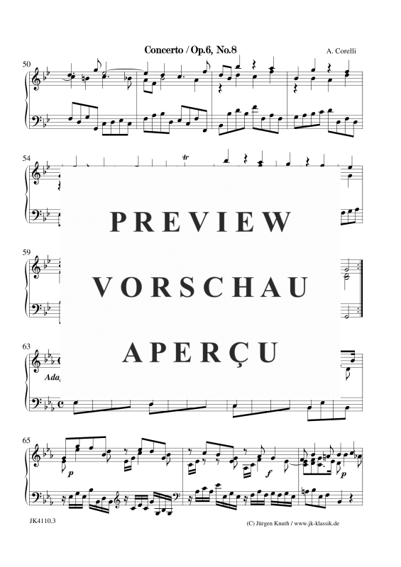 gallery: Concerto Op.6. No.8, , Klavier/Cembalo Solo