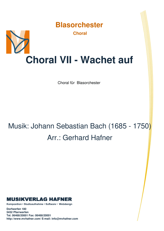 cover: Choral VII - Wachet auf, , (Großes Blasorchester)