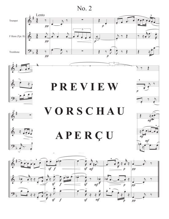 Produktgalerie: Seite 5 von 21 Pocono Trios , , (Trio für Trompete in B, Horn/Trompete in B + Posaune/Euphonium)