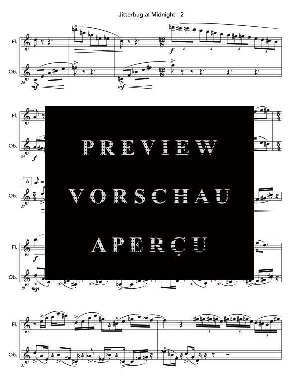 Product gallery: Page 6 of 11 Jitterbug at Midnight, , (woodwind duet flute and oboe)