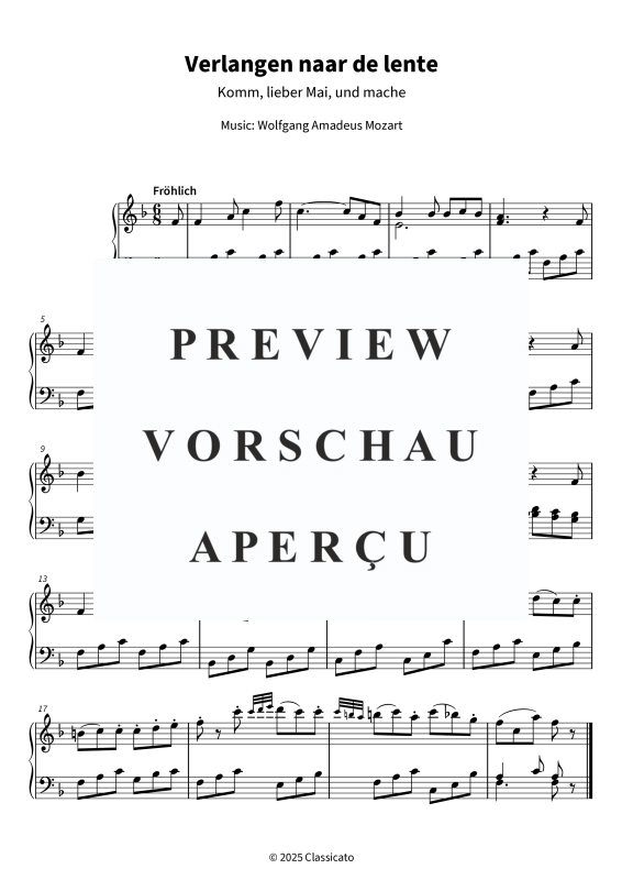 Produktgalerie: Seite 1 von 4 Verlangen naar de lente - versimpelde versie, , Klavier Solo