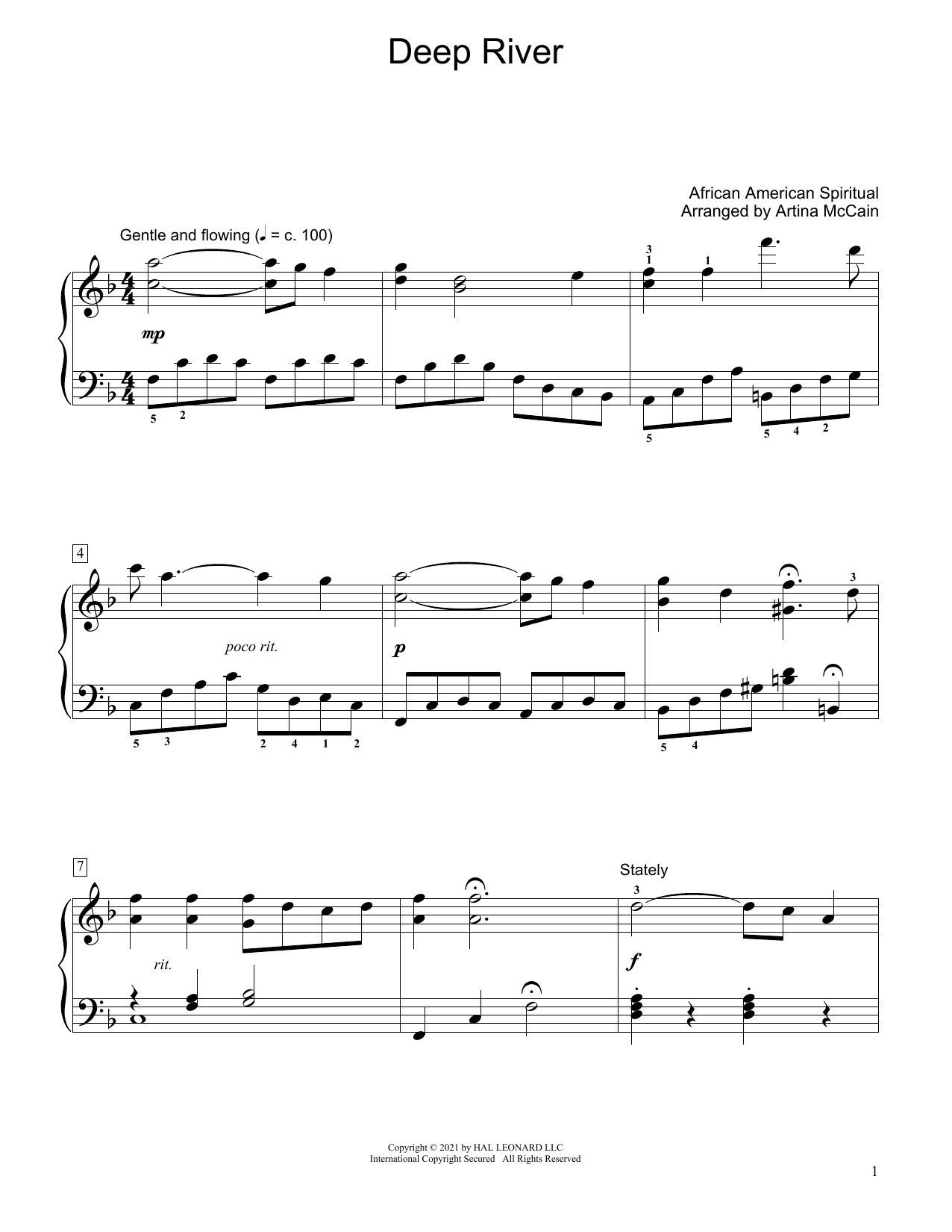 Produktbild zu: Deep River (arr. Artina McCain)