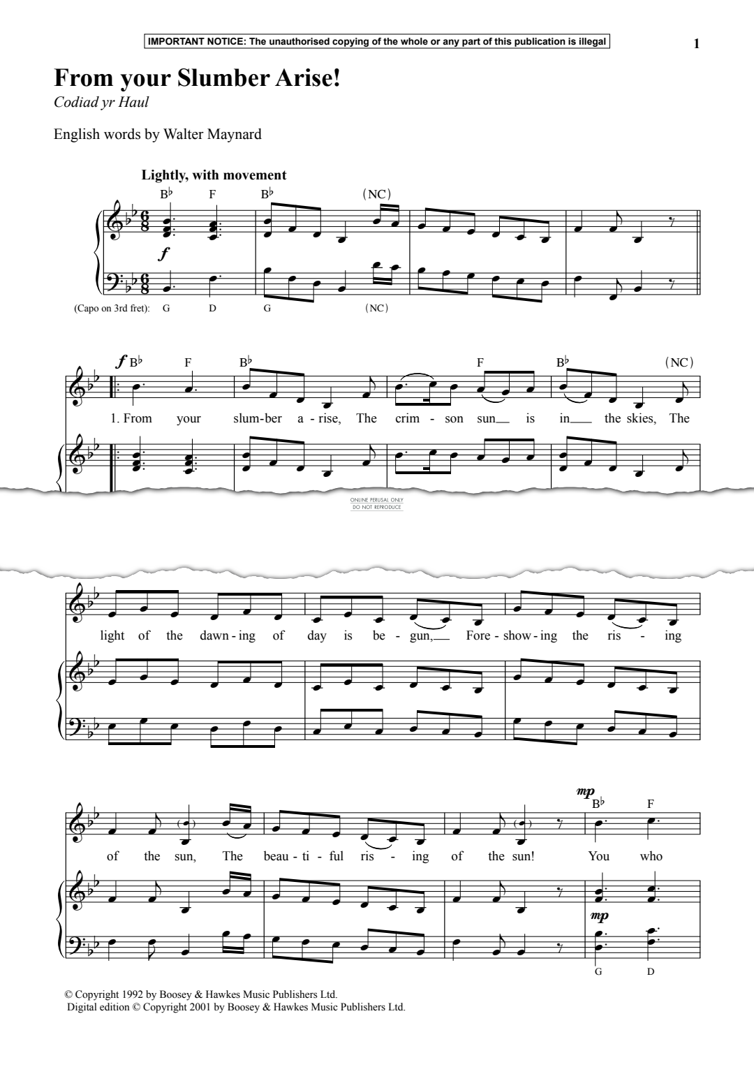 Produktgalerie: Seite 1 von 1 From Your Slumber Arise!, Traditional, Gesang, Klavier