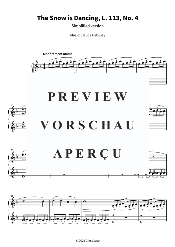 Product gallery: Page 5 of 6 The Snow is Dancing - Simplified version, , Piano Solo