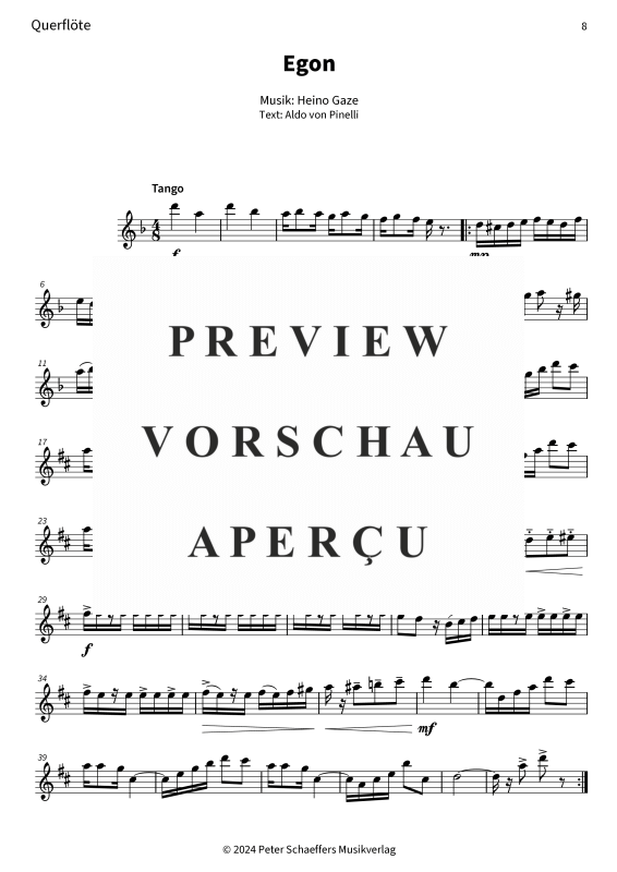 Product gallery: Page 10 of 11 Egon - Schwungvoller Tango-Schlager, Friedel Hensch & Die Cypres, Woodwind Quartet