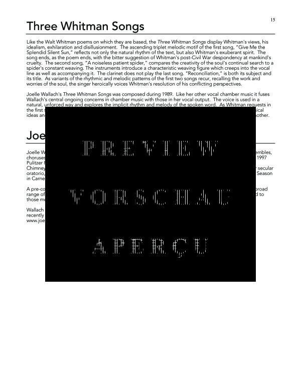 Produktgalerie: Seite 4 von 11 Three Whitman Songs, , (Gemischtes Ensemble Holzbläser, Cello und Mittlere Stimme)
