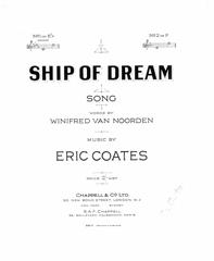 cover: Ship Of Dream, Eric Coates, Gesang, Klavier