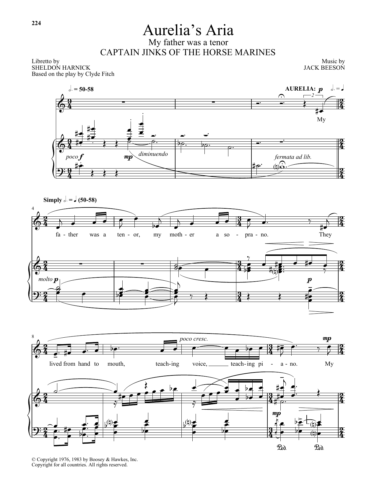 Product picture to: Aurelia's Aria (My Father Was A Tenor)