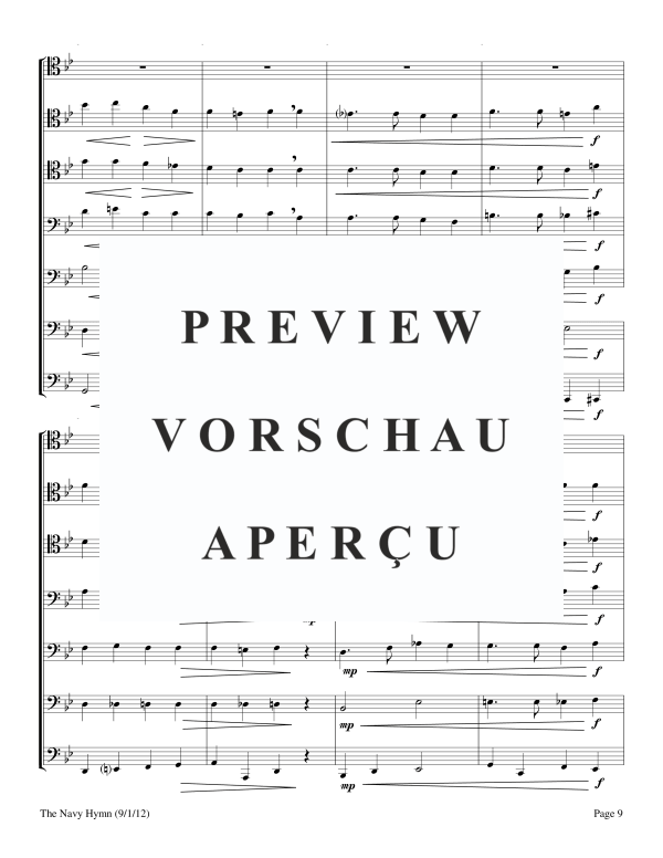 Product gallery: Page 11 of 11 The Navy Hymn, , Solo Trombone and Trombone Sextet