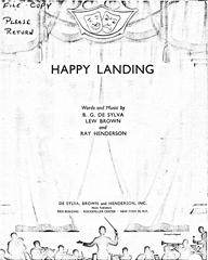 cover: Happy Landing, Buddy DeSylva