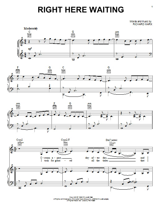 Produktgalerie: Seite 1 von 1 Right Here Waiting, Richard Marx, Gesang, Gitarre, Klavier