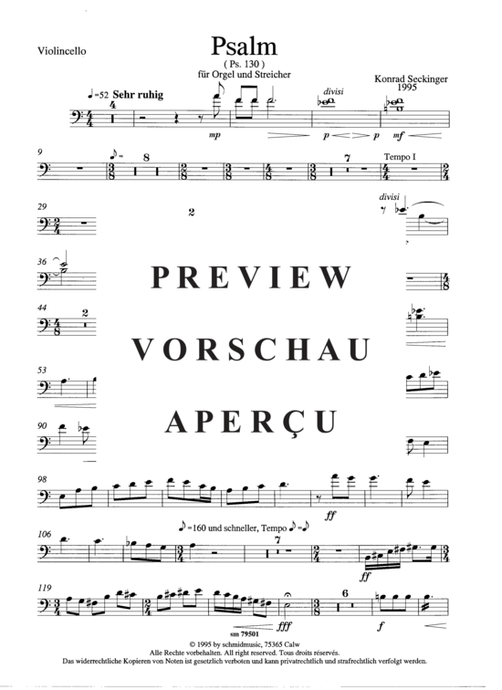 gallery: Psalm , , (Orgel + Streicher) Violoncello