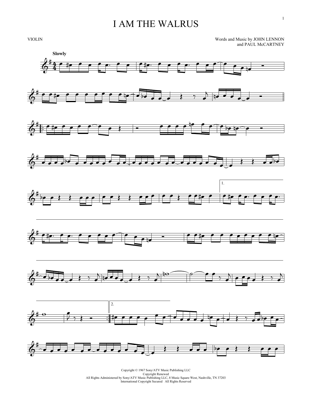 Product gallery: Page 1 of 1 I Am The Walrus, The Beatles