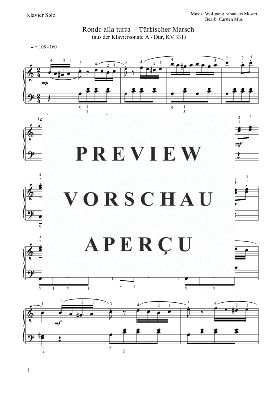 gallery: Rondo alla Turca, , (piano solo)