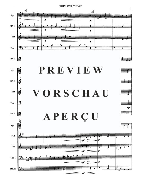 Product gallery: Page 5 of 11 The Lost Chord, , Brass Quintet