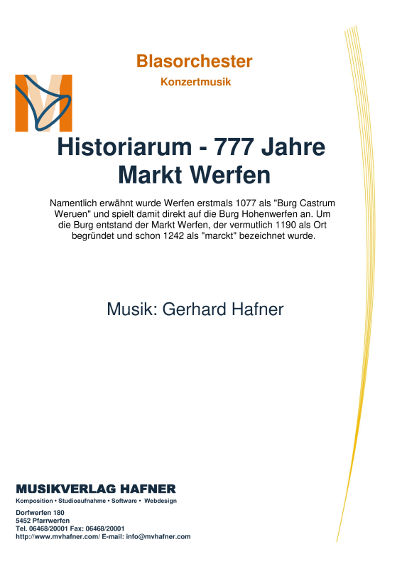 Product picture to: Historiarum - 777 Jahre Markt WerfenGerhard Hafner