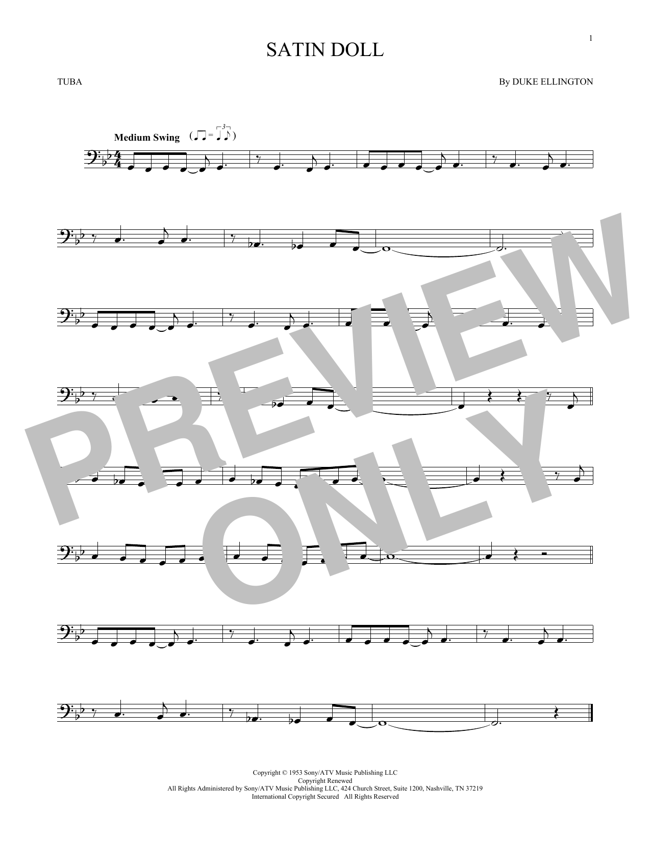 Product gallery: Page 1 of 1 Satin Doll, Duke Ellington