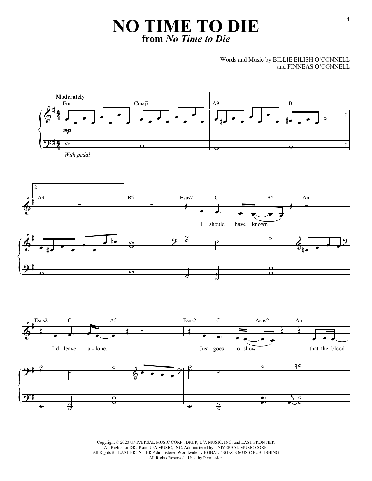 Product gallery: Page 1 of 1 No Time To Die, Billie Eilish