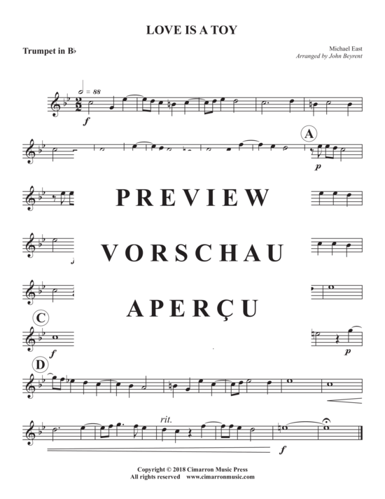 Produktgalerie: Seite 5 von 7 Love Is A Toy , , (Blechbläser Trio für Trompete in B, Horn in F + Posaune )