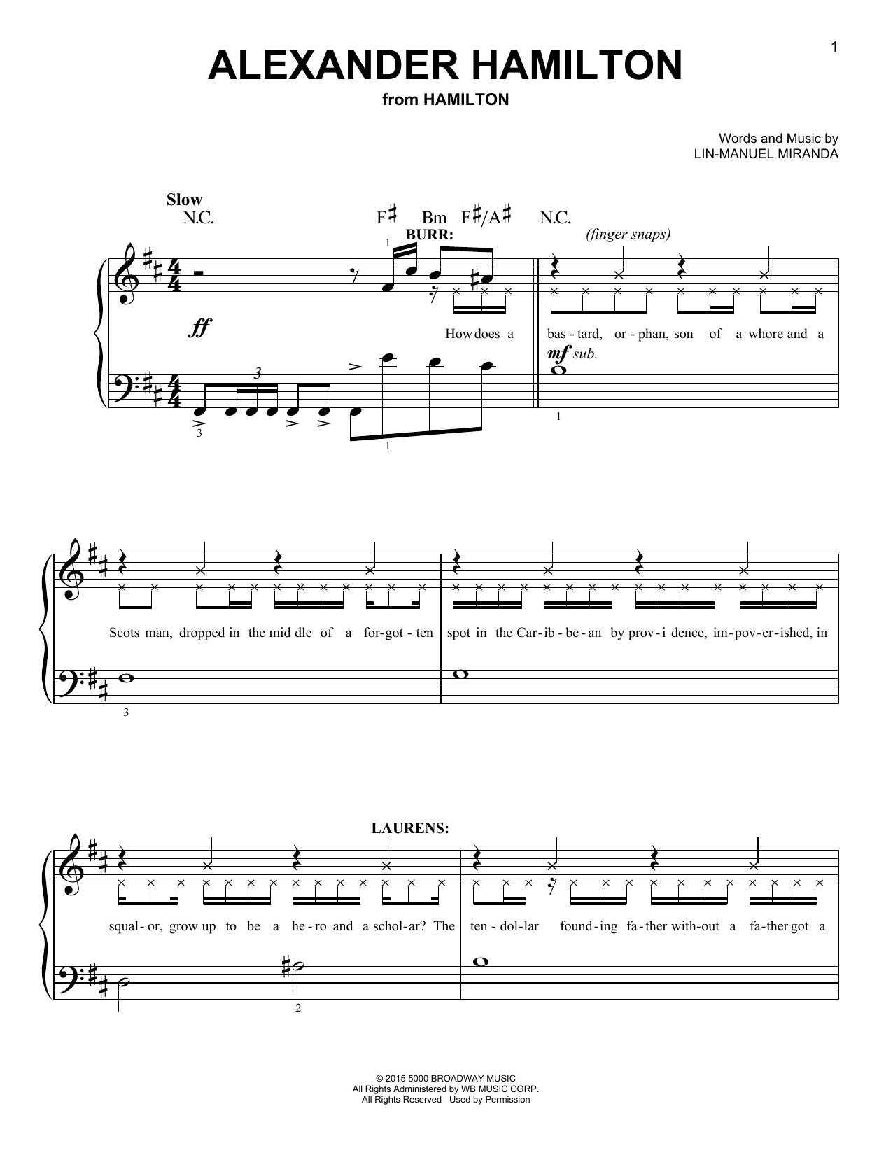 Produktbild zu: Alexander Hamilton (from Hamilton)
