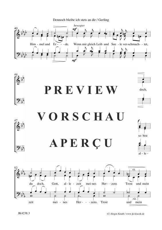 gallery: Dennoch bleibe ich stets an dir, , Gemischter Chor