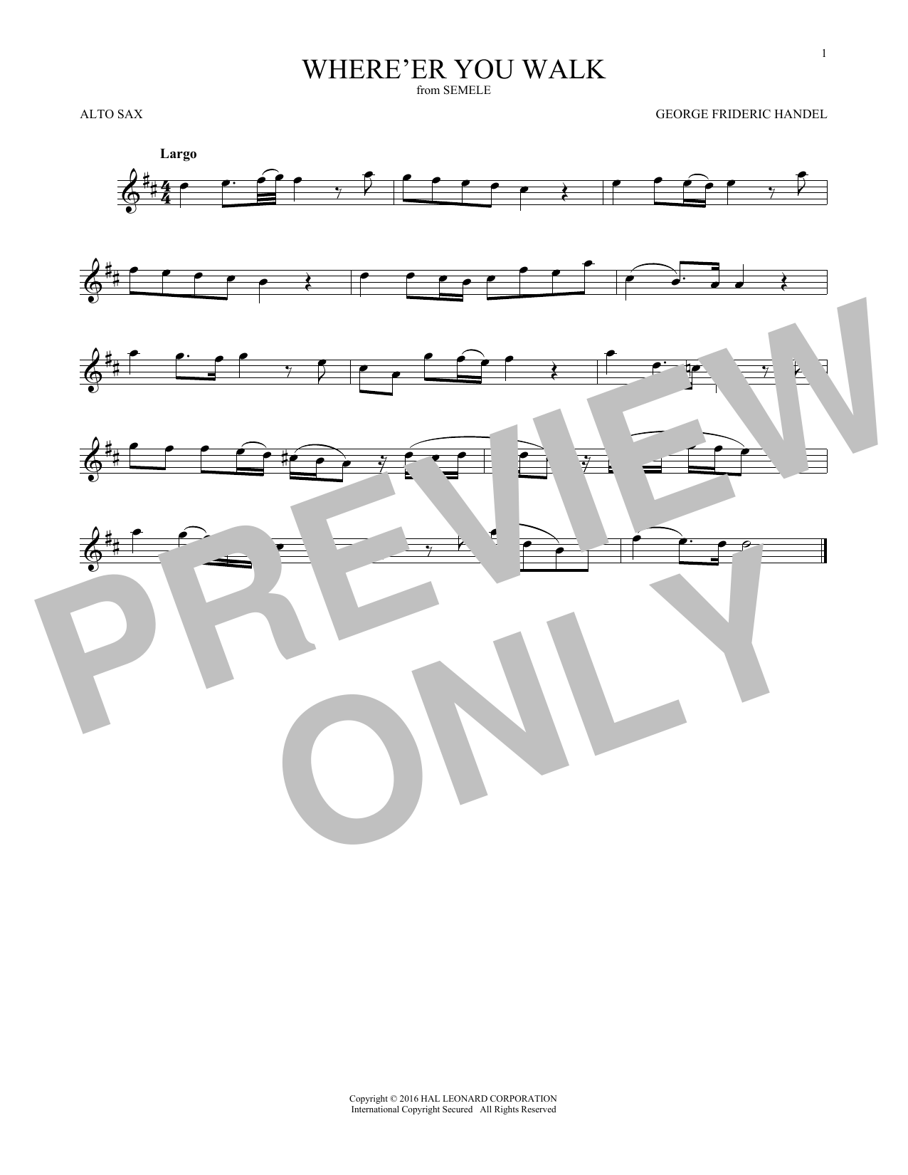 Product gallery: Page 1 of 1 Where E'er You Walk, George Frideric Handel