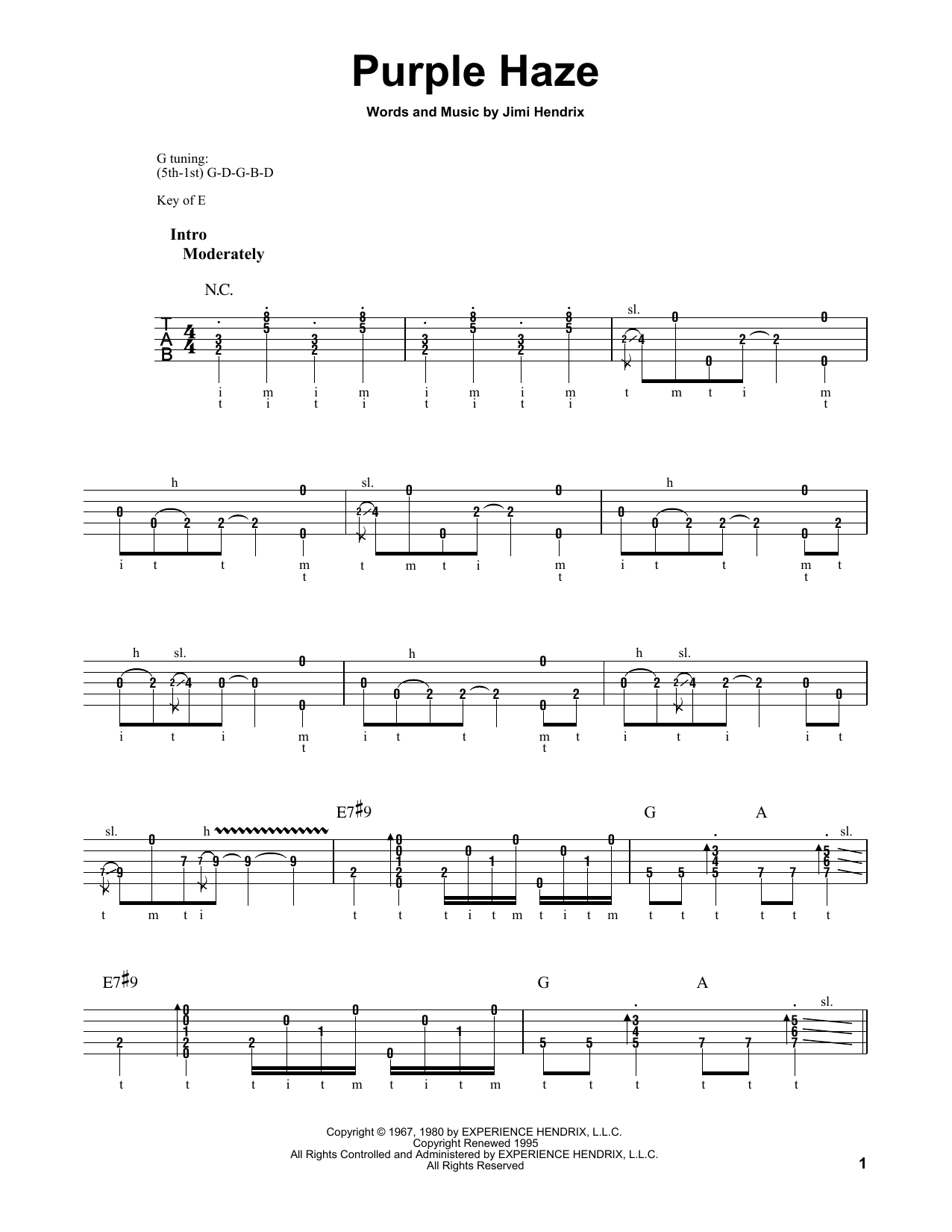 Produktgalerie: Seite 1 von 1 Purple Haze, Jimi Hendrix, Banjo