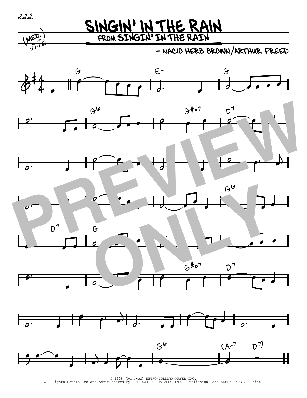 Product gallery: Page 1 of 1 Singin' In The Rain, Nacio Herb Brown