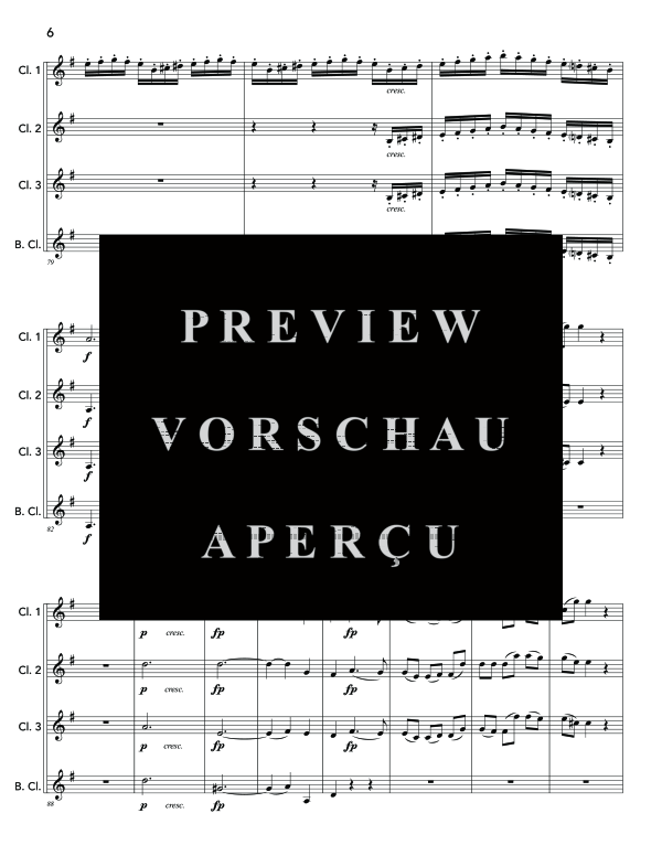 Product gallery: Page 10 of 11 String Quartet No. 1, Mvt. 1, , (Clarinet Quartet)