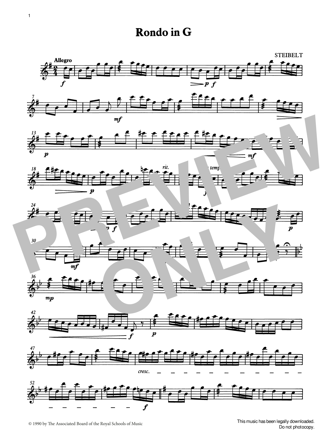 Produktgalerie: Seite 1 von 1 Rondo in G from Graded Music for Tuned Percussion, Book III, Daniel Steibelt, Percussion