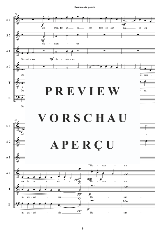 Produktgalerie: Seite 10 von 11 Dominica in palmis – Osterantiphon, , Gemischter Chor SSAATB