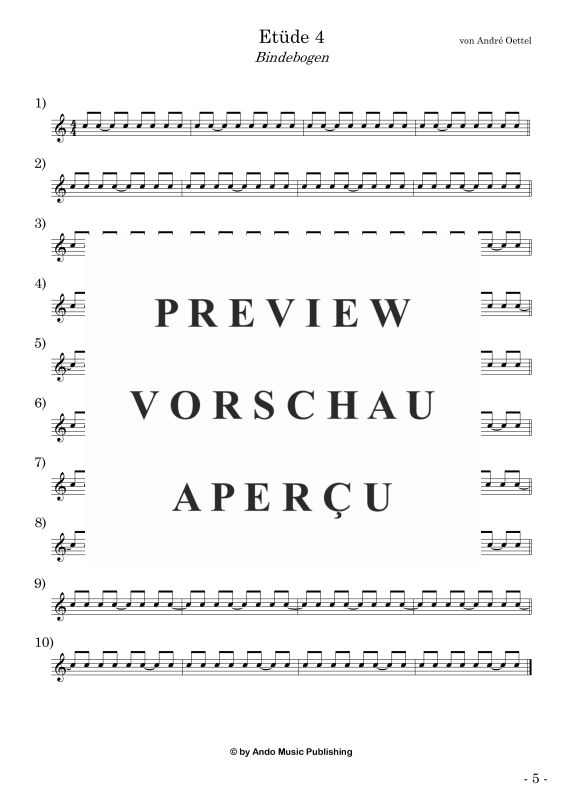 Produktgalerie: Seite 7 von 11 Etüden für Snare Drum im 4/4-Takt - Band 2, , Snare Drum Solo