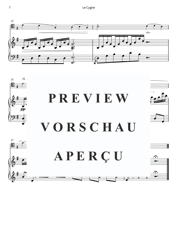 Product gallery: Page 9 of 10 Le Cygne - Extrait du Carnaval des animaux, , (violoncello and piano)