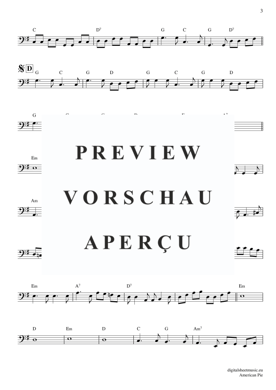 Product gallery: Page 4 of 8 American Pie , Mc Lean, Don, Bass Guitar