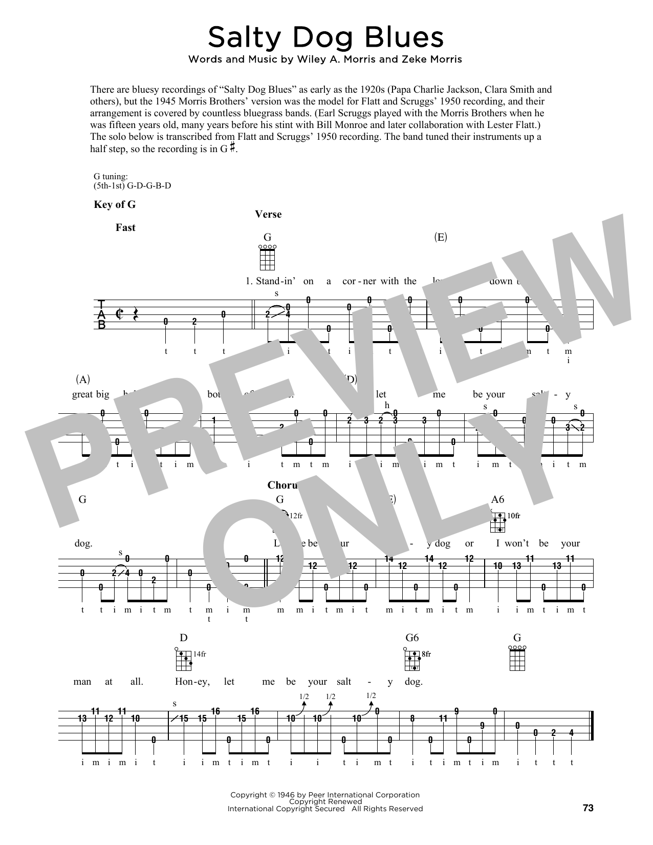 Produktgalerie: Seite 1 von 1 Salty Dog Blues, Wiley A. Morris, Banjo