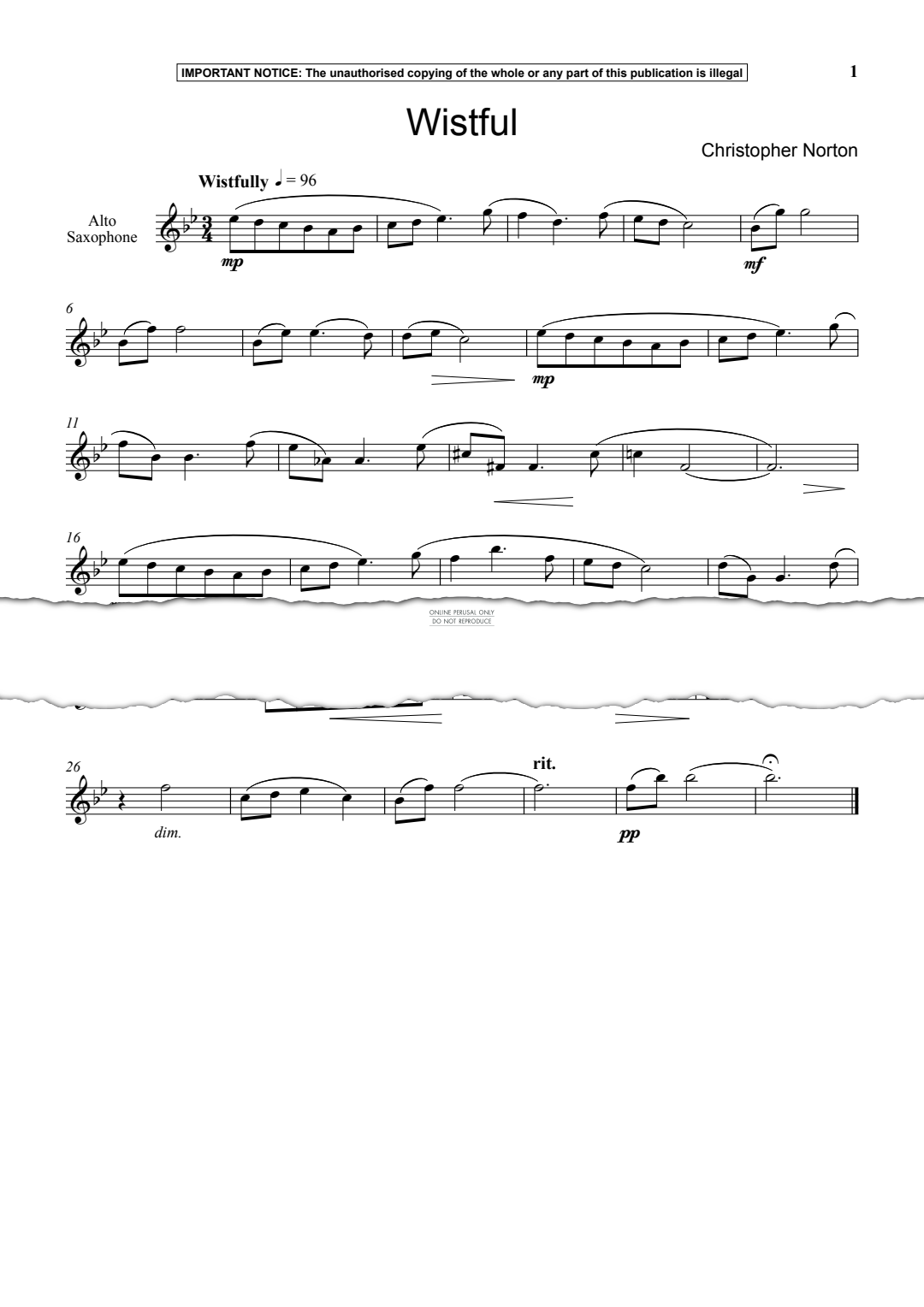 Produktgalerie: Seite 1 von 1 Wistful, Christopher Norton, Klavier, Saxophon