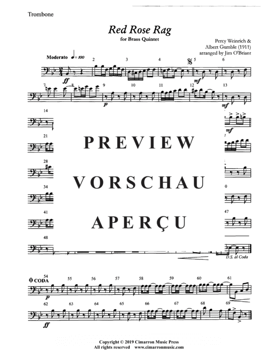 gallery: Red Rose Rag , , (Blechbläser Quintett)
