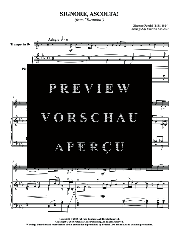 Produktgalerie: Seite 5 von 8 Signore Ascolta, , (Trompete in B und Klavier)