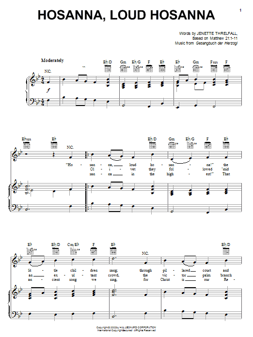 Produktbild zu: Hosanna, Loud Hosanna