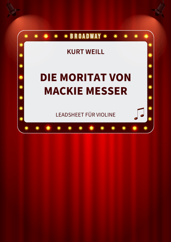 Product picture to: Die Moritat von Mackie MesserKurt Weill