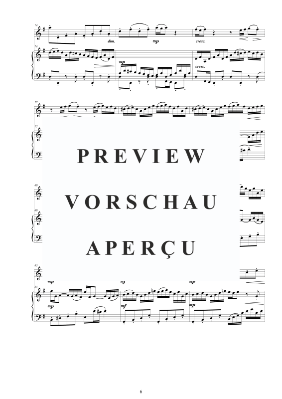 Produktgalerie: Seite 7 von 11 Flöten Sonate Nr. 6 in G-Dur BWV 1019, , Flöte und Cembalo/Klavier