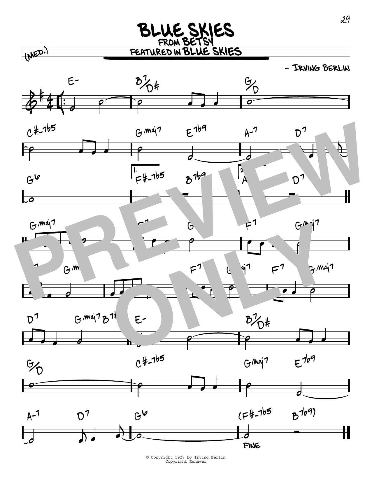 Produktbild zu: Blue Skies